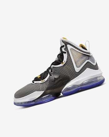 Nike LeBron 19 Basketbalschoenen Dames Zwart Paars Wit Goud | NL_5578