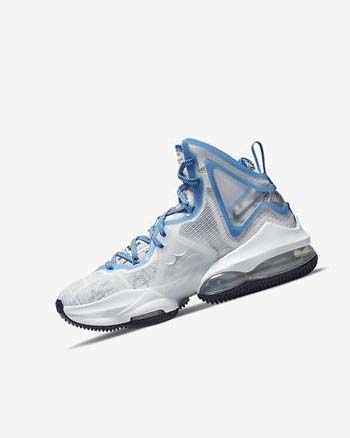 Nike LeBron 19 Basketbalschoenen Meisjes Wit Blauw Blauw | NL_5075