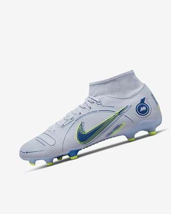 Nike Mercurial Superfly 8 Academy MG Voetbalschoenen Heren Grijs Lichtblauw Donkerblauw | NL_4759