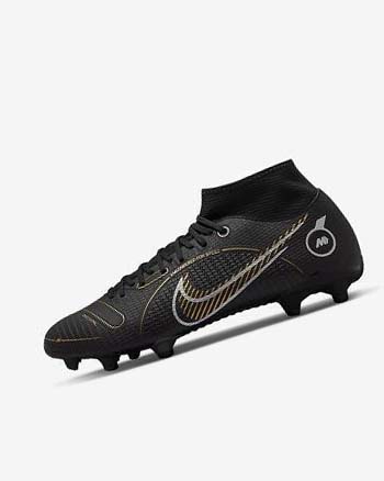 Nike Mercurial Superfly 8 Academy MG Voetbalschoenen Heren Zwart Metal Zilver Grijs Metal Goud | NL_5330