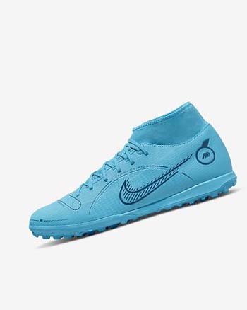Nike Mercurial Superfly 8 Club TF Voetbalschoenen Dames Blauw Oranje | NL_4849