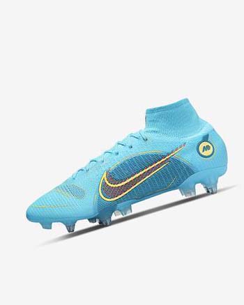 Nike Mercurial Superfly 8 Elite SG-PRO Anti-Clog Traction Voetbalschoenen Heren Blauw Oranje | NL_4512