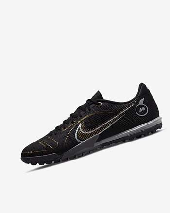 Nike Mercurial Vapor 14 Academy TF Voetbalschoenen Dames Zwart Metal Zilver Grijs Metal Goud | NL_2744