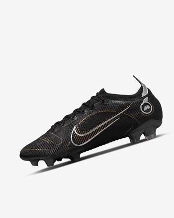 Nike Mercurial Vapor 14 Elite FG Voetbalschoenen Heren Zwart Metal Zilver Grijs Metal Goud | NL_4750
