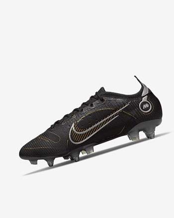 Nike Mercurial Vapor 14 Elite SG-PRO Anti-Clog Traction Voetbalschoenen Dames Zwart Metal Zilver Grijs Metal Goud | NL_2633