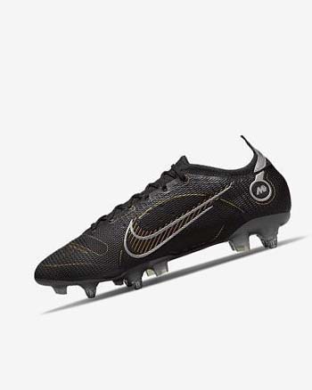 Nike Mercurial Vapor 14 Elite SG-PRO Anti-Clog Traction Voetbalschoenen Heren Zwart Metal Zilver Grijs Metal Goud | NL_5319