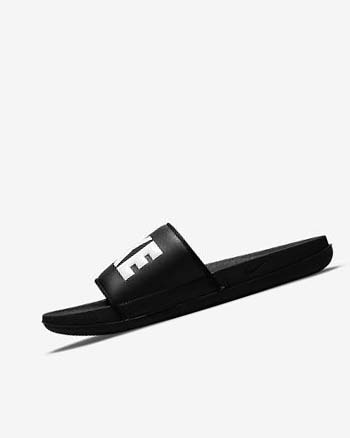 Nike Offcourt Badslippers Dames Zwart Zwart Wit | NL_4864