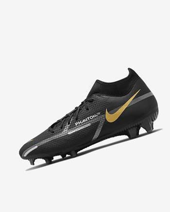 Nike Phantom GT2 Academy Dynamic Fit MG Voetbalschoenen Heren Zwart Metal Goud Donkergrijs Metal Donkergrijs | NL_4548
