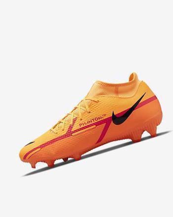 Nike Phantom GT2 Academy Dynamic Fit MG Voetbalschoenen Heren Oranje Oranje Lichtrood Zwart | NL_5259