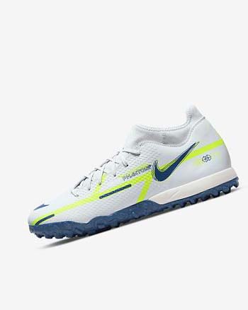 Nike Phantom GT2 Academy Dynamic Fit TF Voetbalschoenen Dames Grijs Lichtblauw Donkerblauw | NL_5552
