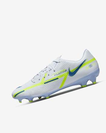Nike Phantom GT2 Academy MG Voetbalschoenen Dames Grijs Lichtblauw Donkerblauw | NL_3097