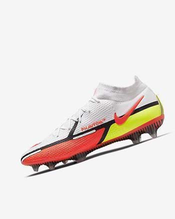 Nike Phantom GT2 Dynamic Fit Elite FG Voetbalschoenen Heren Wit Lichtrood | NL_4751