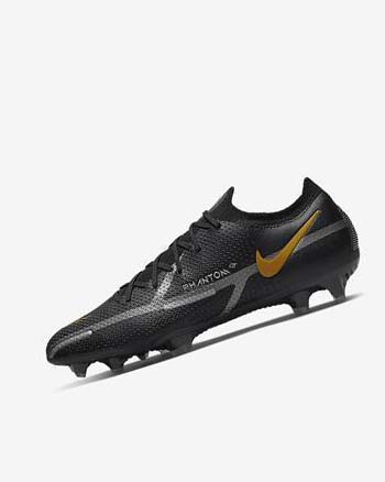 Nike Phantom GT2 Elite FG Voetbalschoenen Heren Zwart Metal Goud Metal Zilver Metal Donkergrijs | NL_2286