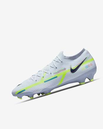 Nike Phantom GT2 Pro FG Voetbalschoenen Heren Grijs Lichtblauw Blauw | NL_2488