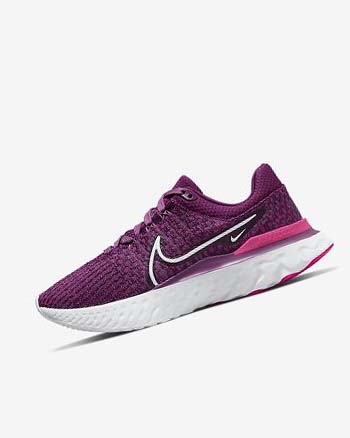 Nike React Infinity Run Flyknit 3 Hardloopschoenen Dames Lichtbordeaux Roze Wit | NL_3070