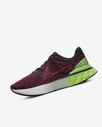 Nike React Infinity Run Flyknit 3 Hardloopschoenen Heren Zwart Groen Rood Rood | NL_4500