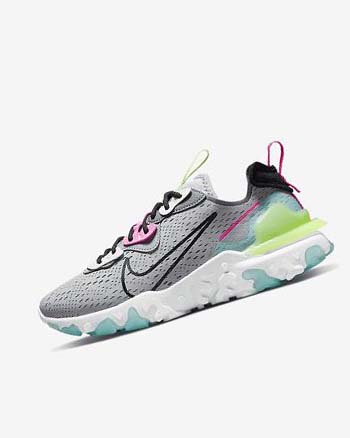 Nike React Vision Hardloopschoenen Dames Grijs Grijs Roze Zwart | NL_4554