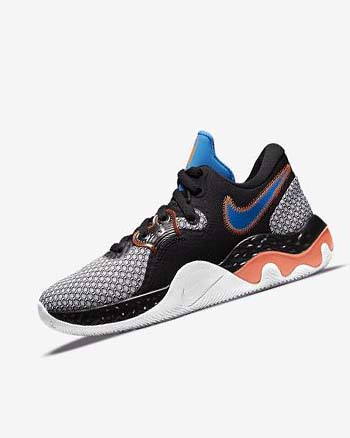 Nike Renew Elevate 2 Basketbalschoenen Dames Zwart Wit Oranje Lichtblauw | NL_3101