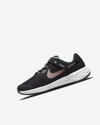 Nike Revolution 6 FlyEase Hardloopschoenen Meisjes Zwart Mintgroen Paars Metal Rood Bruin | NL_2859