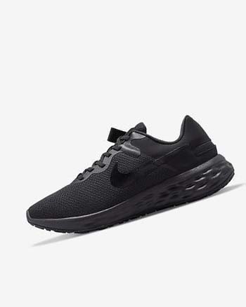 Nike Revolution 6 FlyEase Next Nature Hardloopschoenen Heren Zwart Donkergrijs Zwart | NL_2583