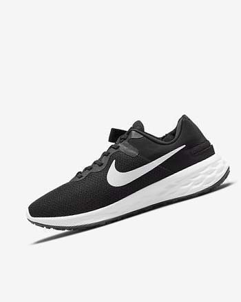 Nike Revolution 6 FlyEase Next Nature Hardloopschoenen Heren Zwart Grijs Wit | NL_3084