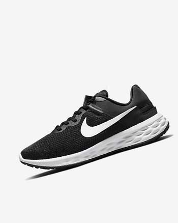 Nike Revolution 6 FlyEase Next Nature Hardloopschoenen Dames Zwart Donkergrijs Grijs Wit | NL_3238