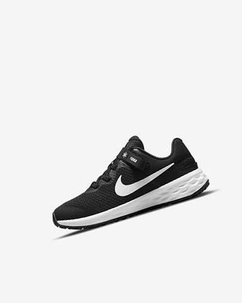 Nike Revolution 6 FlyEase Schoenen Meisjes Zwart Donkergrijs Wit | NL_3073