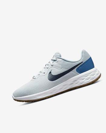 Nike Revolution 6 Hardloopschoenen Heren Platina Donkerblauw Blauw Blauw | NL_3178
