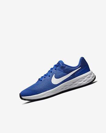Nike Revolution 6 Hardloopschoenen Jongens Koningsblauw Zwart Wit | NL_2355