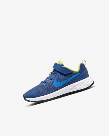 Nike Revolution 6 Hardloopschoenen Jongens Donkerblauw Groen Blauw | NL_5047