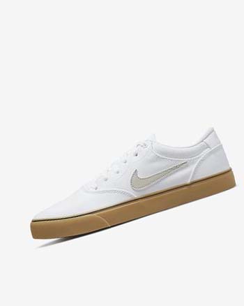 Nike SB Chron 2 Canvas Skate Schoenen Dames Wit Wit Lichtbruin Lichtbeige | NL_3206