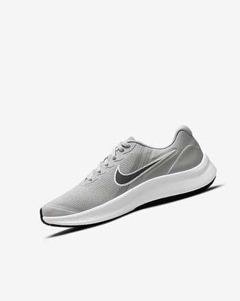 Nike Star Runner 3 Hardloopschoenen Jongens Lichtgrijs Grijs Zwart | NL_3069