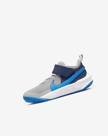 Nike Team Hustle D 10 Basketbalschoenen Meisjes Grijs Donkerblauw Groen Blauw | NL_5082