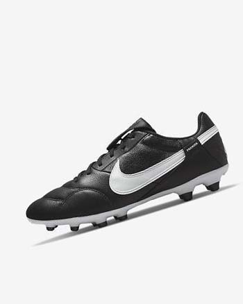 Nike The Premier 3 FG Voetbalschoenen Heren Zwart Wit | NL_4573