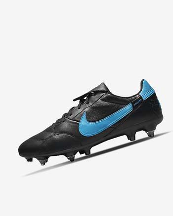 Nike The Premier 3 SG-PRO Anti-Clog Traction Voetbalschoenen Heren Zwart Zwart Blauw | NL_2528