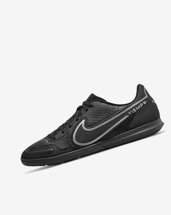 Nike Tiempo Legend 9 Club IC Voetbalschoenen Dames Zwart Donkergrijs Zwart | NL_4558