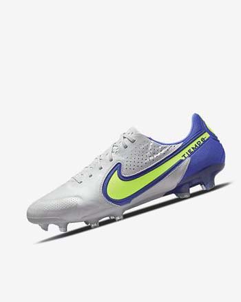 Nike Tiempo Legend 9 Elite FG Voetbalschoenen Dames Grijs Blauw | NL_2802