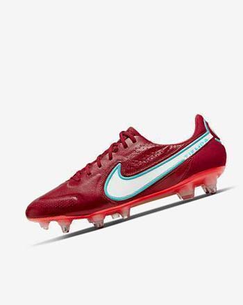 Nike Tiempo Legend 9 Elite SG-Pro AC Voetbalschoenen Heren Rood Lichtrood Wit | NL_5549