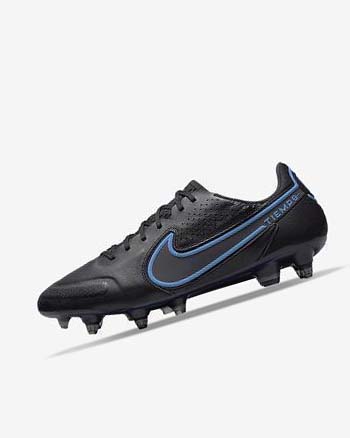 Nike Tiempo Legend 9 Elite SG-Pro AC Voetbalschoenen Heren Zwart Grijs Blauw | NL_5565