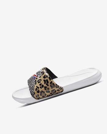 Nike Victori One Badslippers Dames Wit Zwart Paars Rood | NL_5527