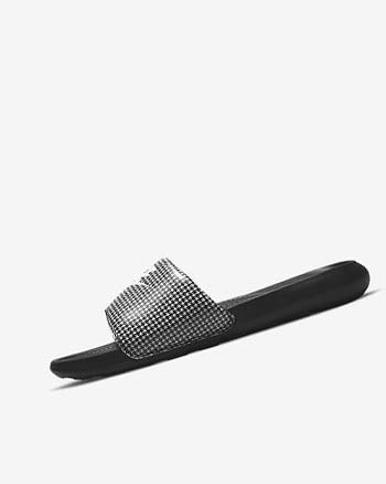 Nike Victori One Badslippers Dames Zwart Zwart Wit | NL_4689