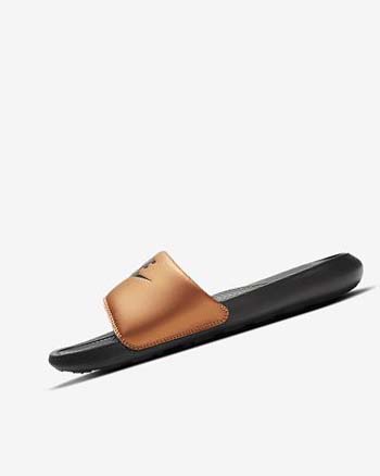 Nike Victori One Badslippers Dames Zwart Metal Koper Zwart | NL_4695