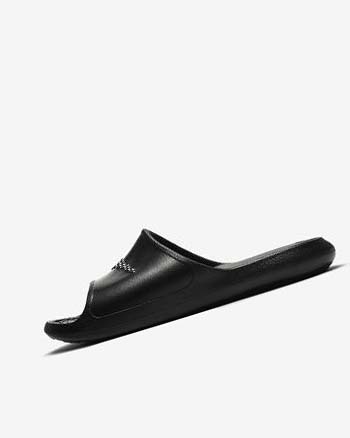 Nike Victori One Badslippers Dames Zwart Zwart Wit | NL_5300