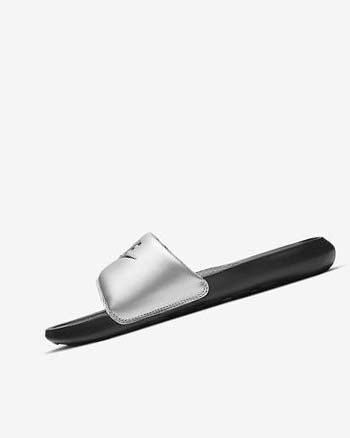 Nike Victori One Badslippers Dames Zwart Metal Zilver Zwart | NL_5522