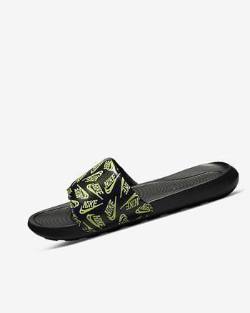 Nike Victori One Badslippers Heren Zwart Groen | NL_3089