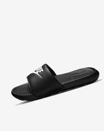 Nike Victori One Badslippers Heren Zwart Wit | NL_4998