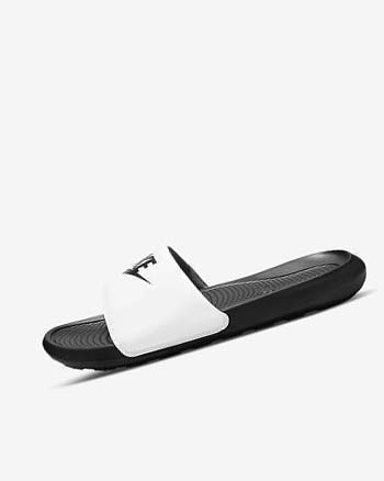 Nike Victori One Badslippers Heren Zwart Wit | NL_5364