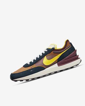 Nike Waffle One SE Sneakers Heren Donkerblauw Wit Geel | NL_4565