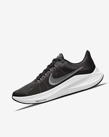 Nike Winflo 8 Hardloopschoenen Dames Zwart Donkergrijs Lichtgrijs Wit | NL_4675