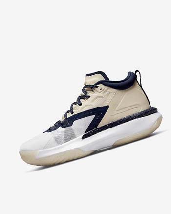 Nike Zion 1 Basketbalschoenen Heren Khaki Wit Donkerblauw | NL_2685
